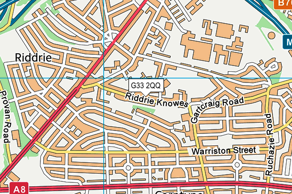 G33 2QQ map - OS VectorMap District (Ordnance Survey)