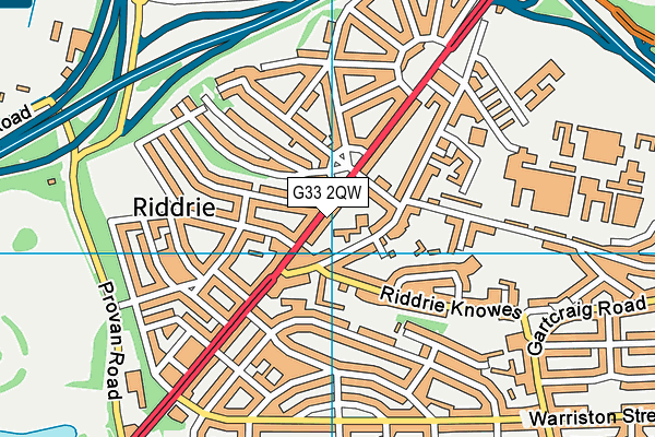 G33 2QW map - OS VectorMap District (Ordnance Survey)