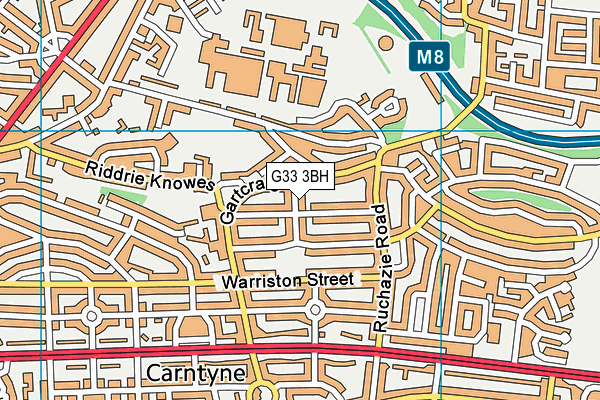 G33 3BH map - OS VectorMap District (Ordnance Survey)