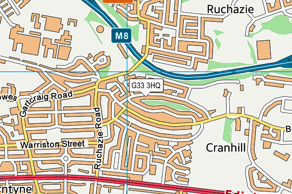 G33 3HQ map - OS VectorMap District (Ordnance Survey)