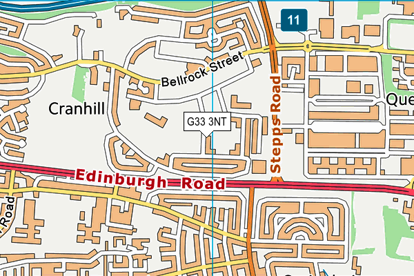 G33 3NT map - OS VectorMap District (Ordnance Survey)