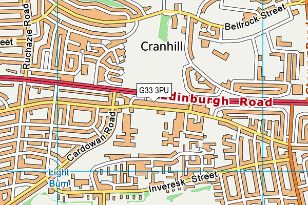 G33 3PU map - OS VectorMap District (Ordnance Survey)