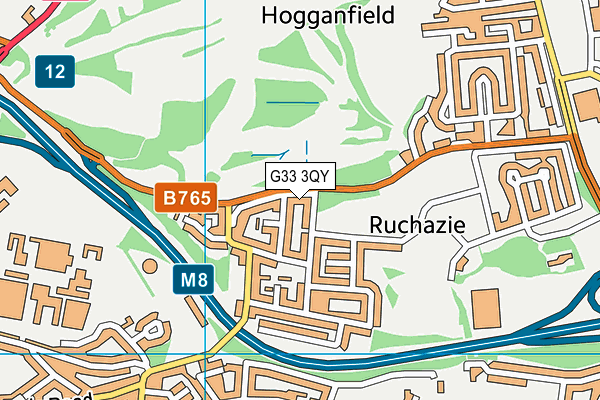 G33 3QY map - OS VectorMap District (Ordnance Survey)