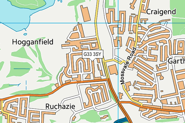 G33 3SY map - OS VectorMap District (Ordnance Survey)