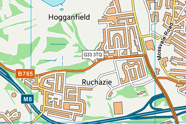 G33 3TQ map - OS VectorMap District (Ordnance Survey)