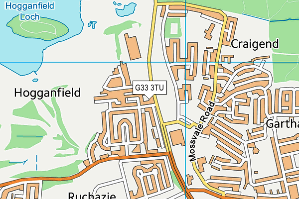 G33 3TU map - OS VectorMap District (Ordnance Survey)