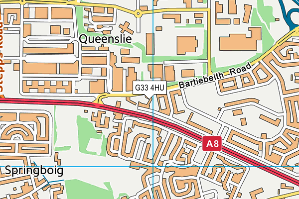 G33 4HU map - OS VectorMap District (Ordnance Survey)