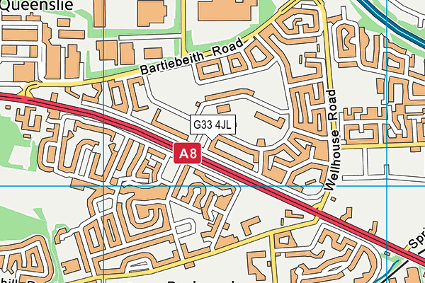 G33 4JL map - OS VectorMap District (Ordnance Survey) G33 4JL map - OS VectorMap District (Ordnance Survey)