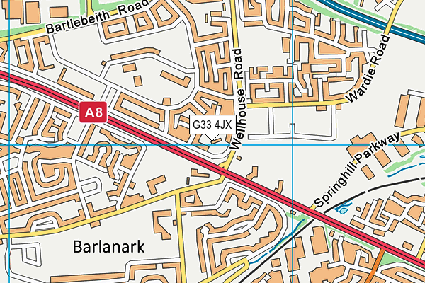 G33 4JX map - OS VectorMap District (Ordnance Survey) G33 4JX map - OS VectorMap District (Ordnance Survey)
