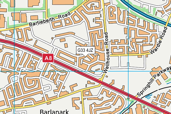 G33 4JZ map - OS VectorMap District (Ordnance Survey) G33 4JZ map - OS VectorMap District (Ordnance Survey)