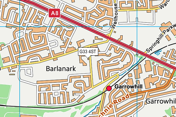 G33 4ST map - OS VectorMap District (Ordnance Survey) G33 4ST map - OS VectorMap District (Ordnance Survey)