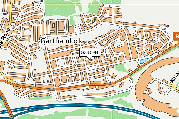 G33 5BB map - OS VectorMap District (Ordnance Survey)