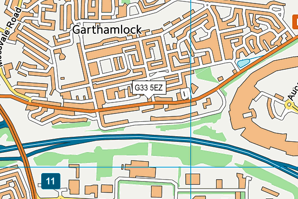 G33 5EZ map - OS VectorMap District (Ordnance Survey)