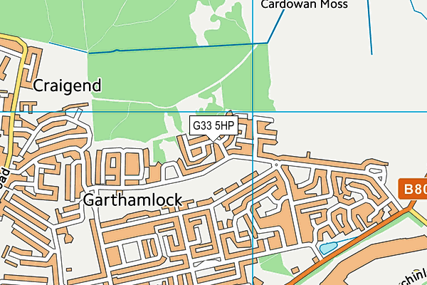 G33 5HP map - OS VectorMap District (Ordnance Survey)