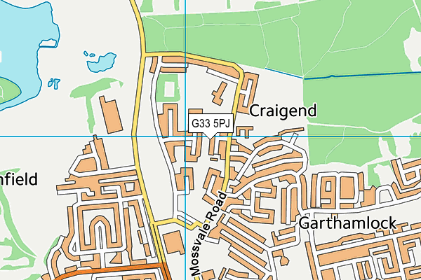 G33 5PJ map - OS VectorMap District (Ordnance Survey) G33 5PJ map - OS VectorMap District (Ordnance Survey)