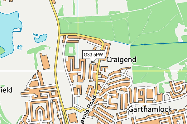G33 5PW map - OS VectorMap District (Ordnance Survey) G33 5PW map - OS VectorMap District (Ordnance Survey)