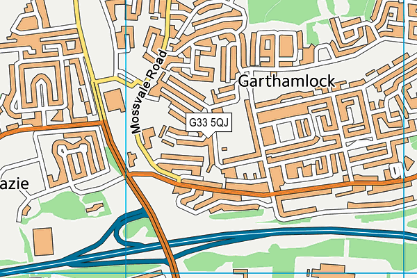 G33 5QJ map - OS VectorMap District (Ordnance Survey) G33 5QJ map - OS VectorMap District (Ordnance Survey)