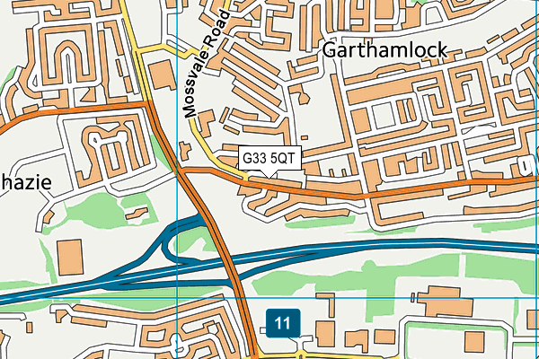 G33 5QT map - OS VectorMap District (Ordnance Survey) G33 5QT map - OS VectorMap District (Ordnance Survey)
