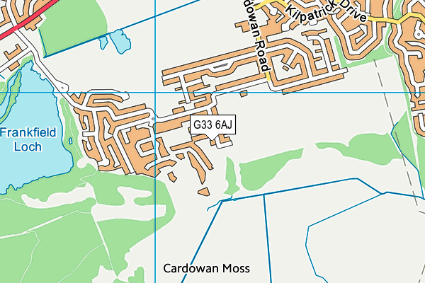 G33 6AJ map - OS VectorMap District (Ordnance Survey)