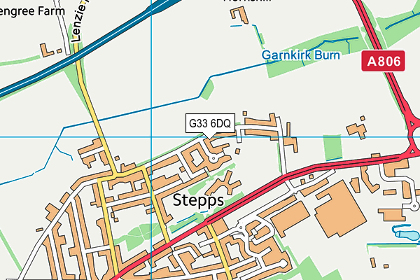 G33 6DQ map - OS VectorMap District (Ordnance Survey)