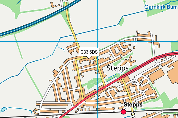 G33 6DS map - OS VectorMap District (Ordnance Survey)