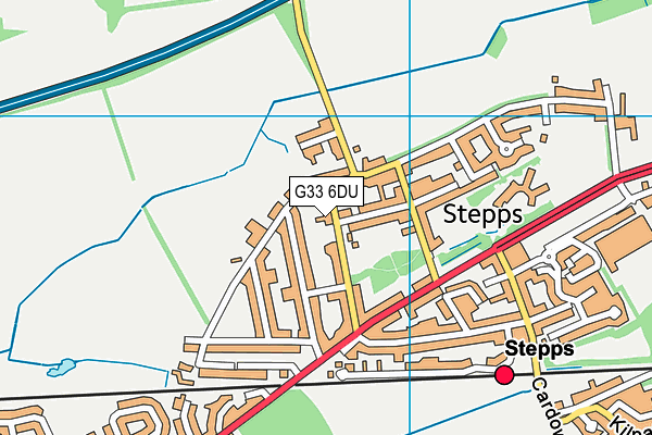 G33 6DU map - OS VectorMap District (Ordnance Survey)