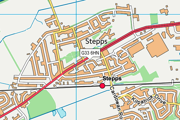 G33 6HN map - OS VectorMap District (Ordnance Survey)