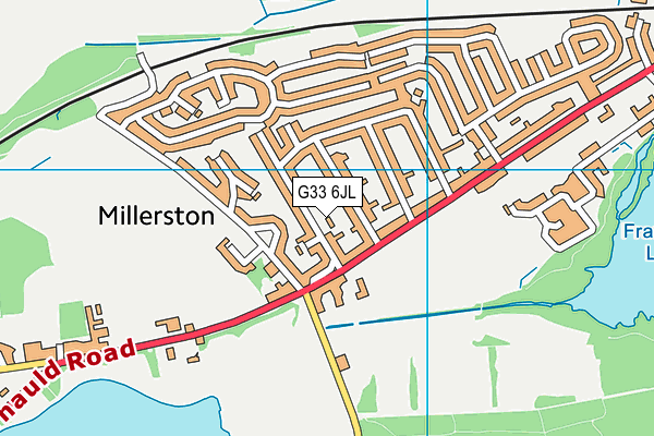G33 6JL map - OS VectorMap District (Ordnance Survey)