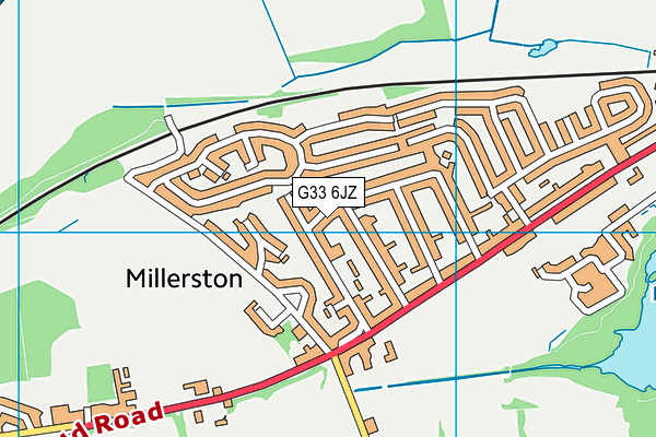 G33 6JZ map - OS VectorMap District (Ordnance Survey)