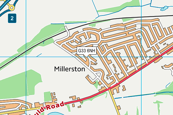 G33 6NH map - OS VectorMap District (Ordnance Survey)