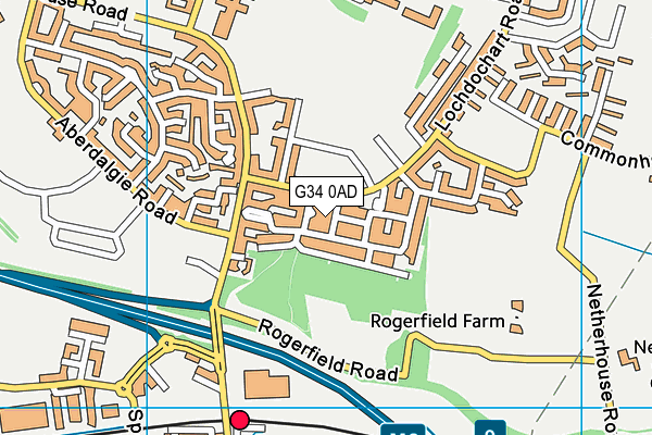 G34 0AD map - OS VectorMap District (Ordnance Survey) G34 0AD map - OS VectorMap District (Ordnance Survey)