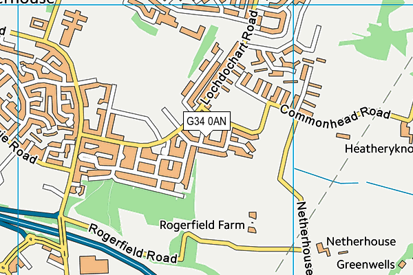 G34 0AN map - OS VectorMap District (Ordnance Survey) G34 0AN map - OS VectorMap District (Ordnance Survey)