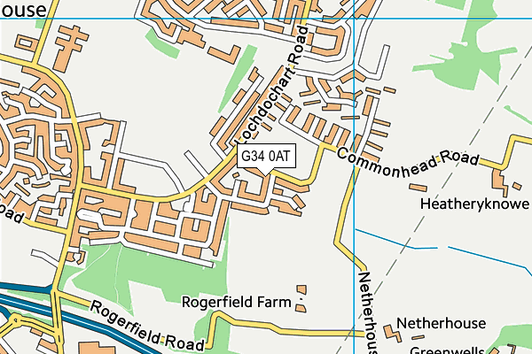 G34 0AT map - OS VectorMap District (Ordnance Survey) G34 0AT map - OS VectorMap District (Ordnance Survey)