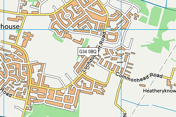 G34 0BQ map - OS VectorMap District (Ordnance Survey) G34 0BQ map - OS VectorMap District (Ordnance Survey)