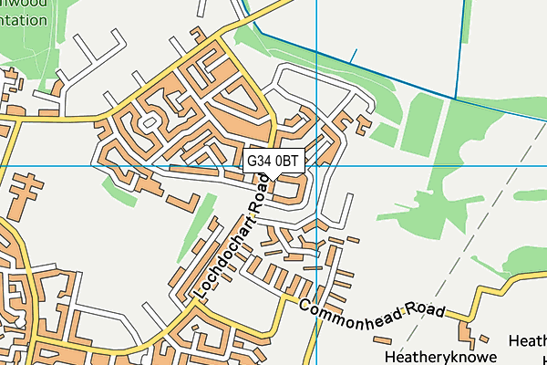 G34 0BT map - OS VectorMap District (Ordnance Survey) G34 0BT map - OS VectorMap District (Ordnance Survey)