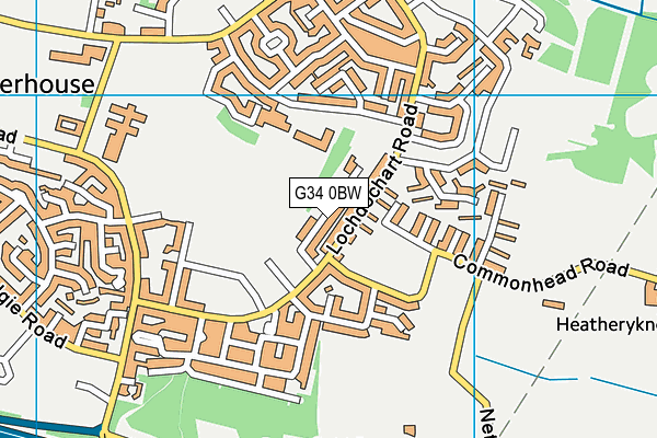 G34 0BW map - OS VectorMap District (Ordnance Survey) G34 0BW map - OS VectorMap District (Ordnance Survey)