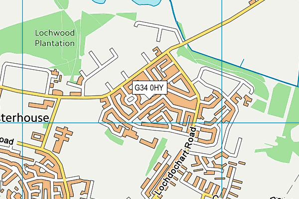 G34 0HY map - OS VectorMap District (Ordnance Survey) G34 0HY map - OS VectorMap District (Ordnance Survey)