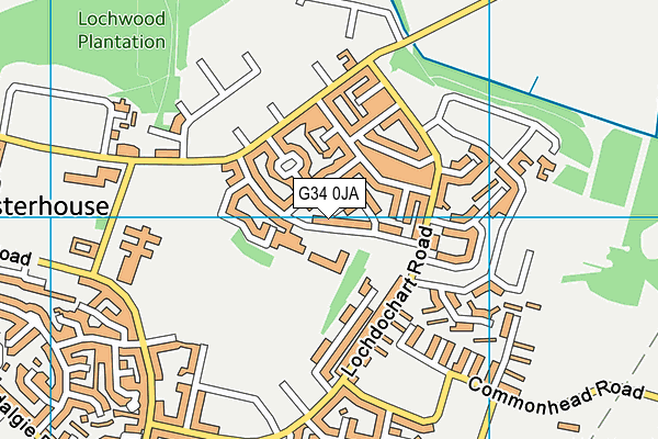 G34 0JA map - OS VectorMap District (Ordnance Survey) G34 0JA map - OS VectorMap District (Ordnance Survey)