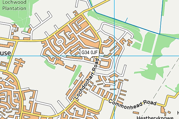 G34 0JF map - OS VectorMap District (Ordnance Survey) G34 0JF map - OS VectorMap District (Ordnance Survey)
