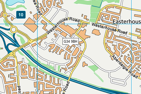 G34 9BH map - OS VectorMap District (Ordnance Survey) G34 9BH map - OS VectorMap District (Ordnance Survey)