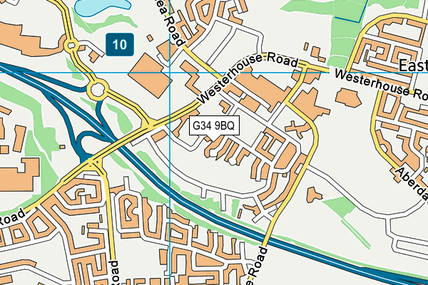 G34 9BQ map - OS VectorMap District (Ordnance Survey)