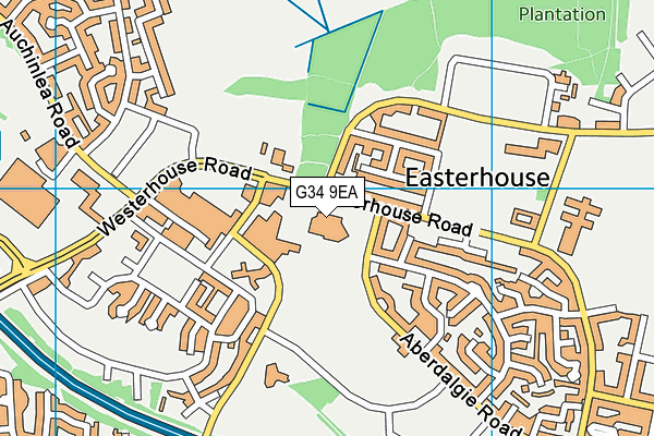 G34 9EA map - OS VectorMap District (Ordnance Survey)