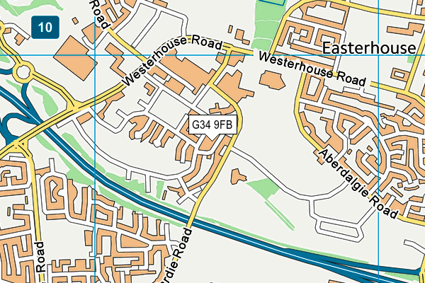 G34 9FB map - OS VectorMap District (Ordnance Survey) G34 9FB map - OS VectorMap District (Ordnance Survey)
