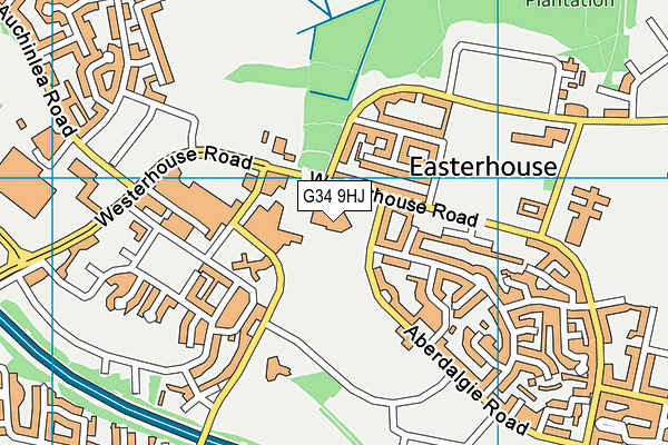 G34 9HJ map - OS VectorMap District (Ordnance Survey) G34 9HJ map - OS VectorMap District (Ordnance Survey)