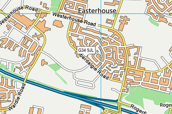 G34 9JL map - OS VectorMap District (Ordnance Survey) G34 9JL map - OS VectorMap District (Ordnance Survey)