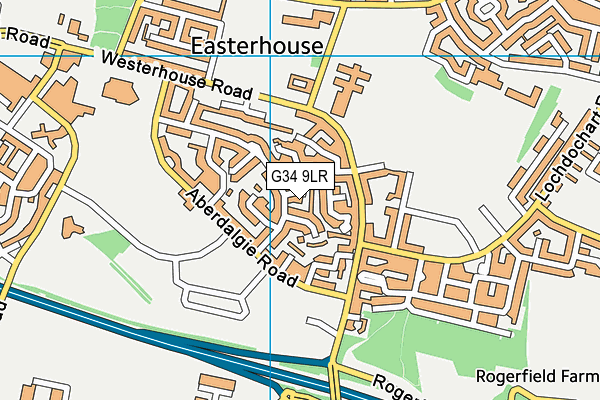 G34 9LR map - OS VectorMap District (Ordnance Survey) G34 9LR map - OS VectorMap District (Ordnance Survey)