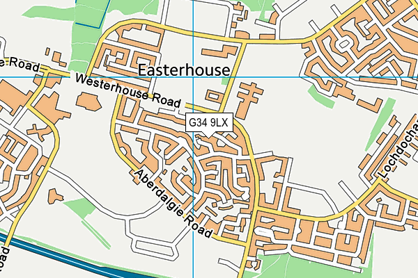 G34 9LX map - OS VectorMap District (Ordnance Survey) G34 9LX map - OS VectorMap District (Ordnance Survey)
