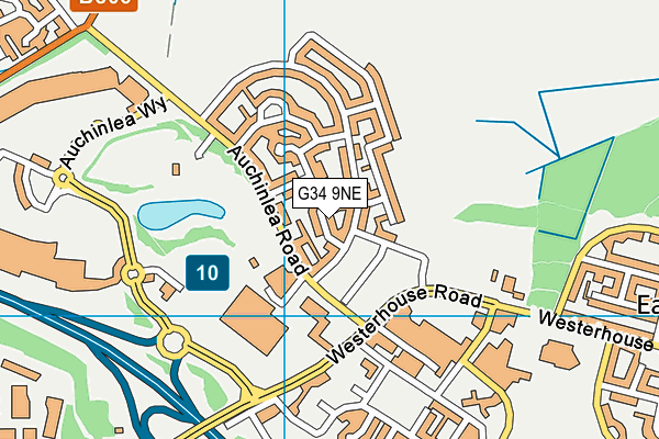 G34 9NE map - OS VectorMap District (Ordnance Survey) G34 9NE map - OS VectorMap District (Ordnance Survey)