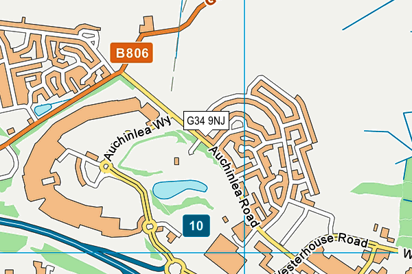 G34 9NJ map - OS VectorMap District (Ordnance Survey) G34 9NJ map - OS VectorMap District (Ordnance Survey)