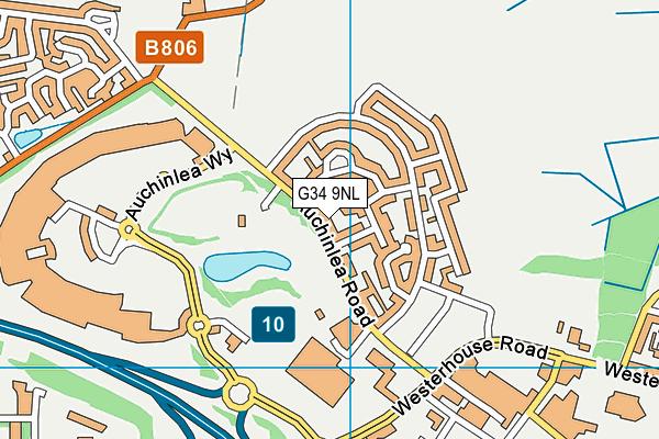 G34 9NL map - OS VectorMap District (Ordnance Survey) G34 9NL map - OS VectorMap District (Ordnance Survey)